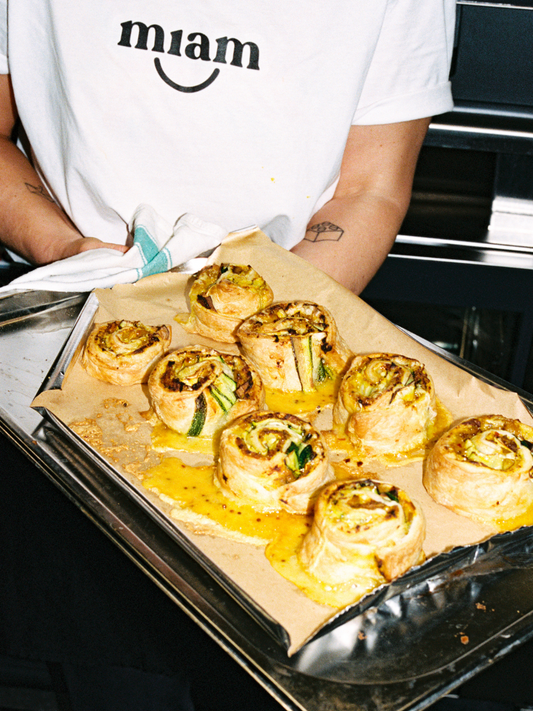 Cheesy Courgette and Feta Pastry Swirls